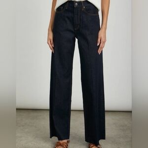 Rails The Getty High Rise Wide Leg Denim Jean Size 29 Dark Wash Midnight Blues